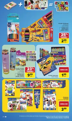Carrefour - gazetka promocyjna Gazetka Szkoła nowy sezon od poniedziałku 27.07 do środy 12.08 - strona 24
