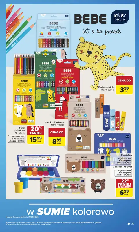 Carrefour - gazetka promocyjna Gazetka Szkoła nowy sezon od poniedziałku 27.07 do środy 12.08 - strona 29