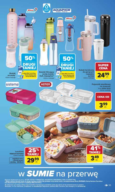 Carrefour - gazetka promocyjna Gazetka Szkoła nowy sezon od poniedziałku 27.07 do środy 12.08 - strona 55