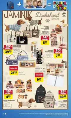 Carrefour - gazetka promocyjna Gazetka Szkoła nowy sezon od poniedziałku 27.07 do środy 12.08 - strona 20