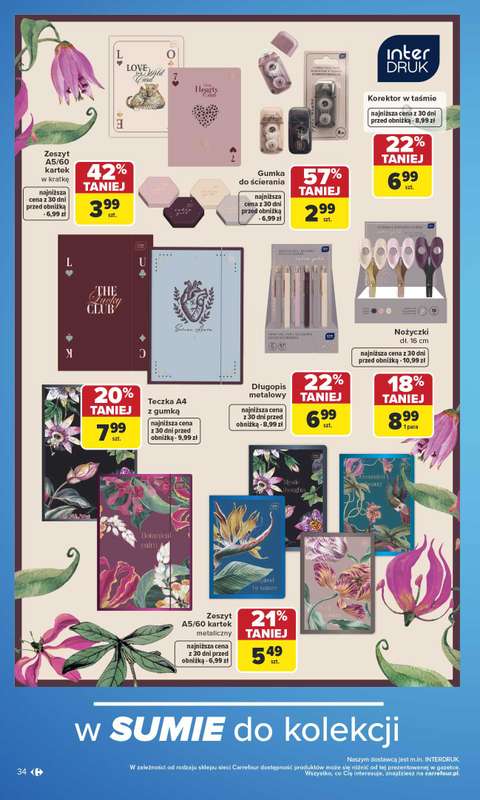 Carrefour - gazetka promocyjna Gazetka Szkoła nowy sezon od poniedziałku 27.07 do środy 12.08 - strona 34