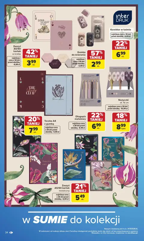 Carrefour - gazetka promocyjna Gazetka Szkoła nowy sezon od poniedziałku 27.07 do środy 12.08 - strona 34
