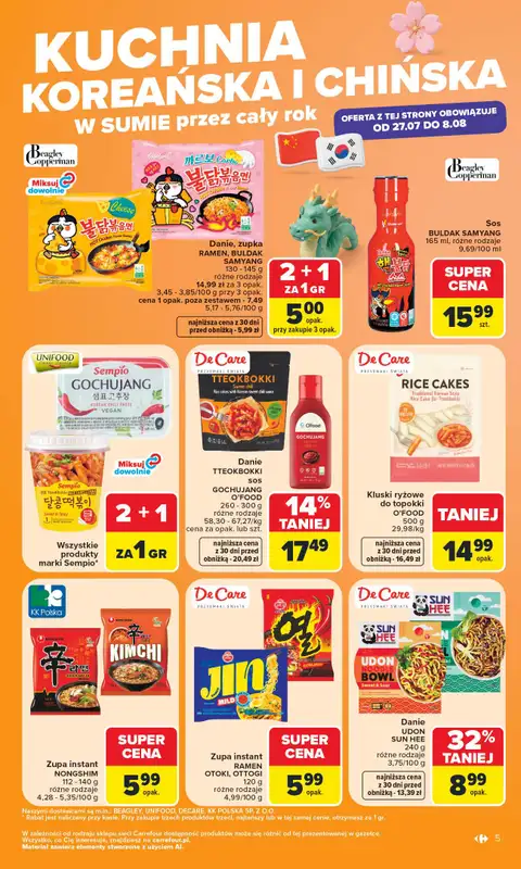 Carrefour - gazetka promocyjna Gazetka Kuchnia Azjatycka przez cały rok od poniedziałku 27.07 do soboty 08.08 - strona 5