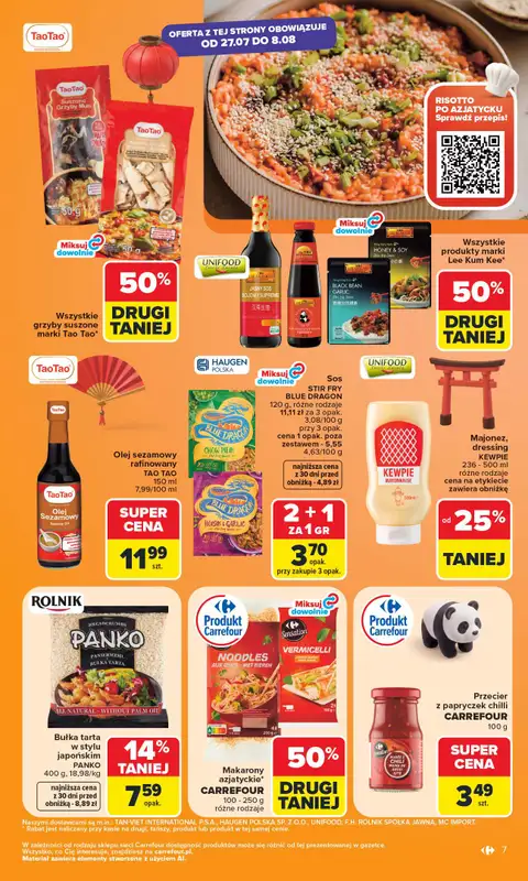 Carrefour - gazetka promocyjna Gazetka Kuchnia Azjatycka przez cały rok od poniedziałku 27.07 do soboty 08.08 - strona 7
