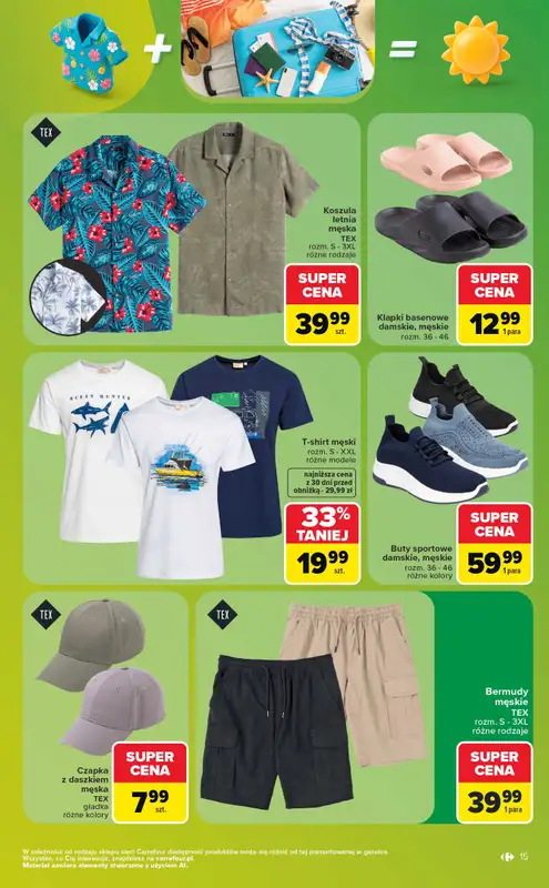 Carrefour - gazetka promocyjna Gazetka Ostatnie sztuki i letnie hity od poniedziałku 27.07 do soboty 08.08 - strona 15