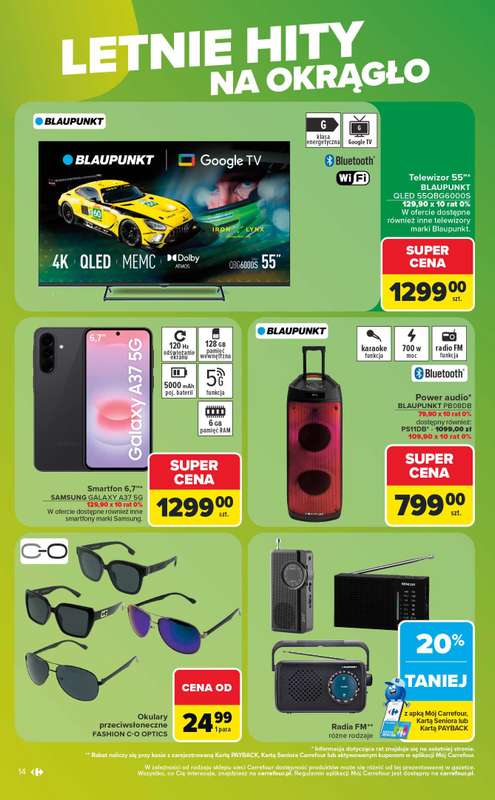 Carrefour - gazetka promocyjna Gazetka Ostatnie sztuki i letnie hity od poniedziałku 27.07 do soboty 08.08 - strona 14