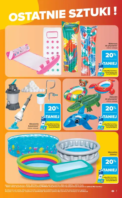 Carrefour - gazetka promocyjna Gazetka Ostatnie sztuki i letnie hity od poniedziałku 27.07 do soboty 08.08 - strona 7