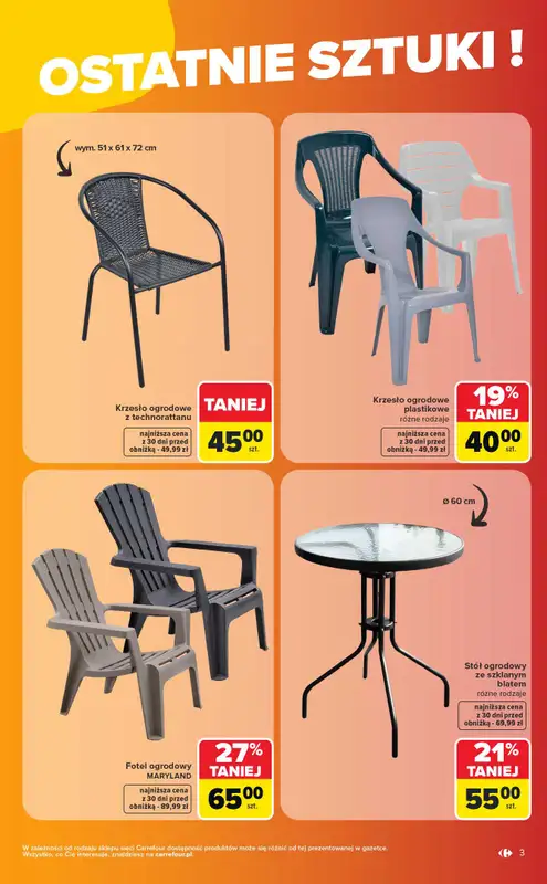 Carrefour - gazetka promocyjna Gazetka Ostatnie sztuki i letnie hity od poniedziałku 27.07 do soboty 08.08 - strona 3