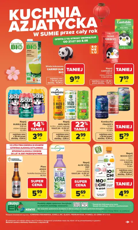 Carrefour Market - gazetka promocyjna Gazetka Kuchnia Azjatycka przez cały rok od poniedziałku 27.07 do soboty 08.08 - strona 13