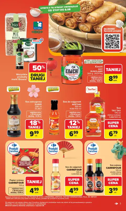 Carrefour Market - gazetka promocyjna Gazetka Kuchnia Azjatycka przez cały rok od poniedziałku 27.07 do soboty 08.08 - strona 3
