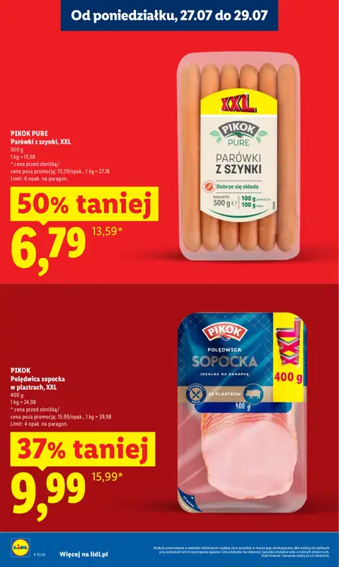 Lidl - gazetka promocyjna Oferta od poniedziałku od poniedziałku 27.07 do środy 29.07 - strona 14