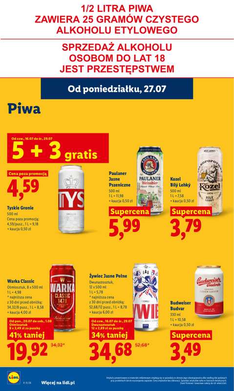 Lidl - gazetka promocyjna Oferta od poniedziałku od poniedziałku 27.07 do środy 29.07 - strona 72