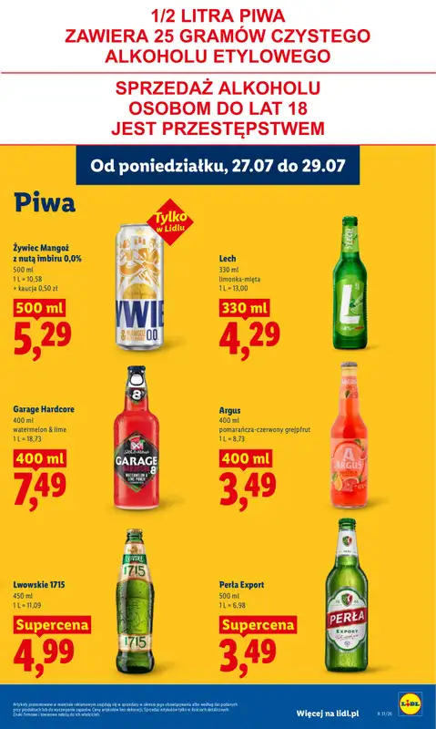 Lidl - gazetka promocyjna Oferta od poniedziałku od poniedziałku 27.07 do środy 29.07 - strona 73
