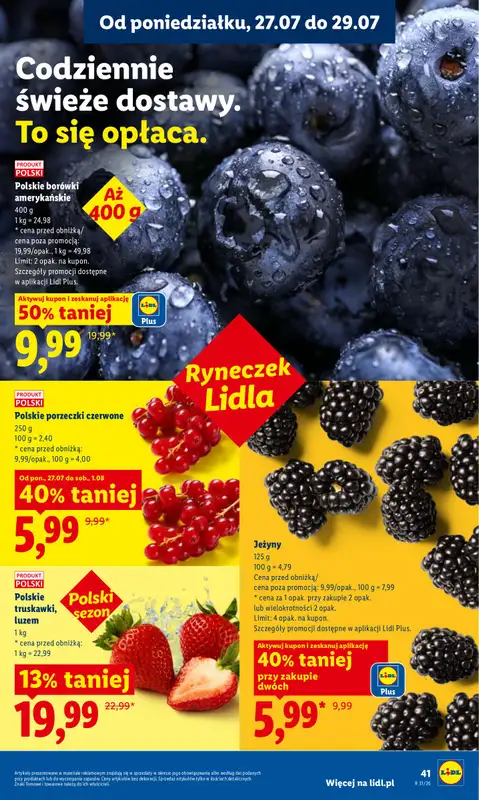 Lidl - gazetka promocyjna Oferta od poniedziałku od poniedziałku 27.07 do środy 29.07 - strona 43