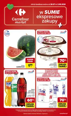 Carrefour Market - gazetka promocyjna Gazetka Ekspresowe zakupy od wtorku 28.07 do poniedziałku 03.08