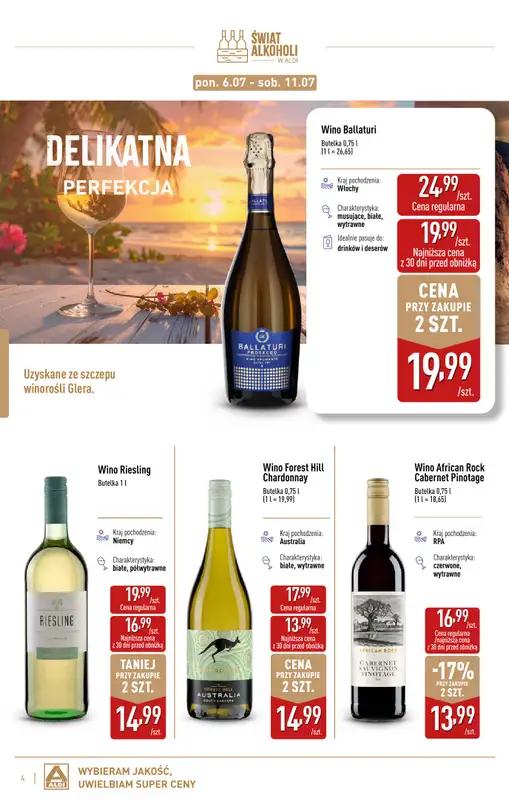 Aldi - gazetka promocyjna Świat alkoholi od czwartku 09.07 do soboty 01.08 - strona 4