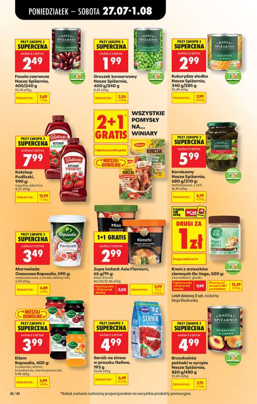 Biedronka - gazetka promocyjna Od poniedziałku od poniedziałku 27.07 do soboty 01.08 - strona 60