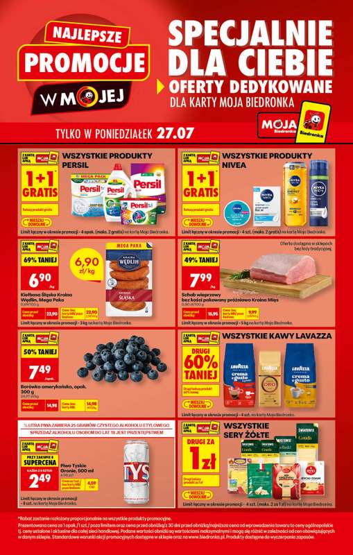 Biedronka - gazetka promocyjna Najlepsze promocje od poniedziałku 27.07 do poniedziałku 27.07