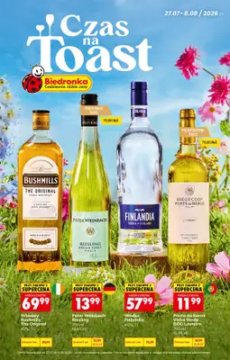 Biedronka - gazetka promocyjna Czas na Toast! od poniedziałku 27.07 do soboty 08.08