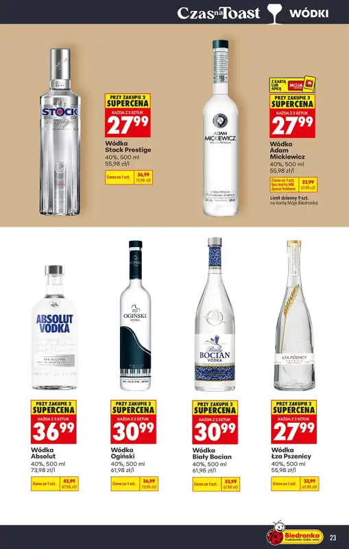 Biedronka - gazetka promocyjna Czas na Toast! od poniedziałku 27.07 do soboty 08.08 - strona 23