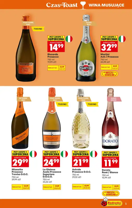 Biedronka - gazetka promocyjna Czas na Toast! od poniedziałku 27.07 do soboty 08.08 - strona 5