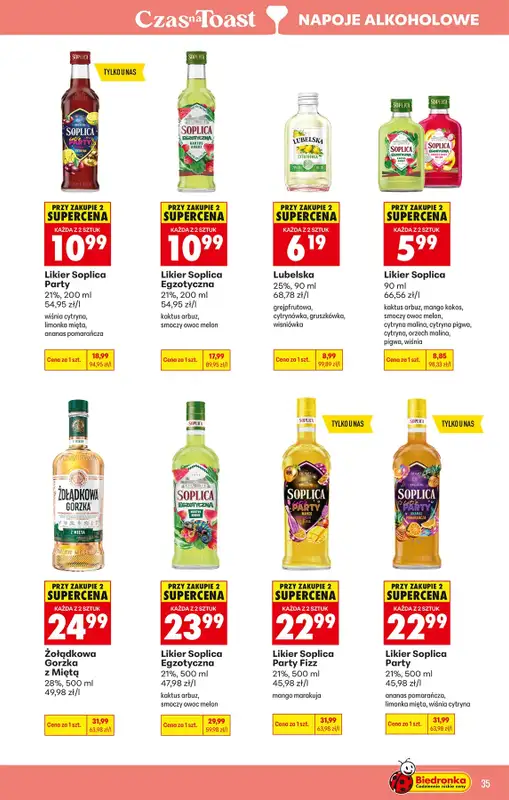 Biedronka - gazetka promocyjna Czas na Toast! od poniedziałku 27.07 do soboty 08.08 - strona 35