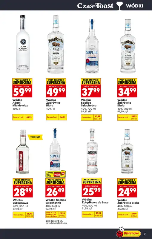 Biedronka - gazetka promocyjna Czas na Toast! od poniedziałku 27.07 do soboty 08.08 - strona 25