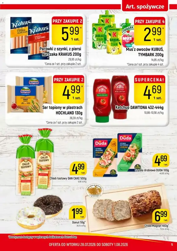 Delikatesy Piotruś Pan - gazetka promocyjna Gazetka od wtorku 28.07 do soboty 01.08 - strona 5