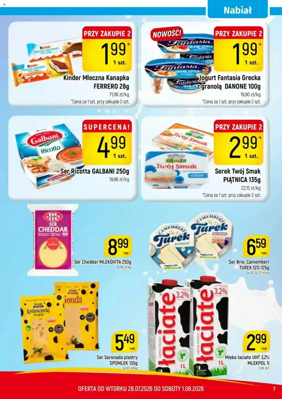 Delikatesy Piotruś Pan - gazetka promocyjna Gazetka od wtorku 28.07 do soboty 01.08 - strona 7