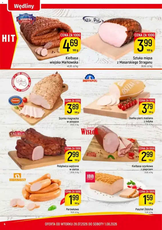Delikatesy Piotruś Pan - gazetka promocyjna Gazetka od wtorku 28.07 do soboty 01.08 - strona 4