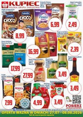Kupiec - gazetka promocyjna Oferta plakatowa od poniedziałku 27.07 do soboty 08.08