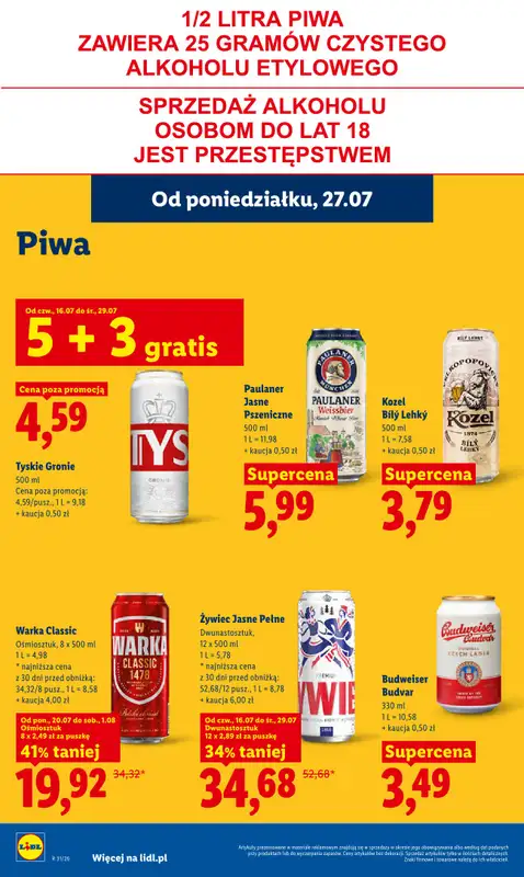 Lidl - gazetka promocyjna Oferta od poniedziałku od poniedziałku 27.07 do środy 29.07 - strona 72