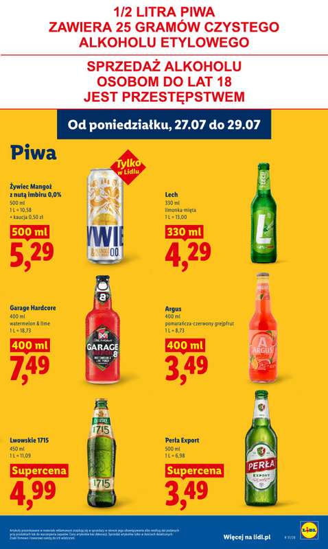 Lidl - gazetka promocyjna Oferta od poniedziałku od poniedziałku 27.07 do środy 29.07 - strona 73