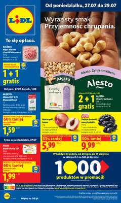 Lidl - gazetka promocyjna Oferta od poniedziałku od poniedziałku 27.07 do środy 29.07