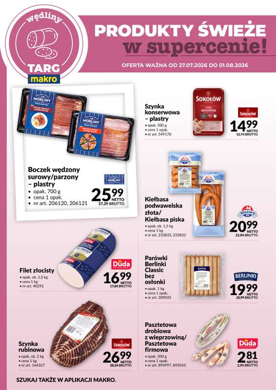 Makro - gazetka promocyjna Targ MAKRO - oferta świeża w super cenach! od poniedziałku 27.07 do soboty 01.08 - strona 3