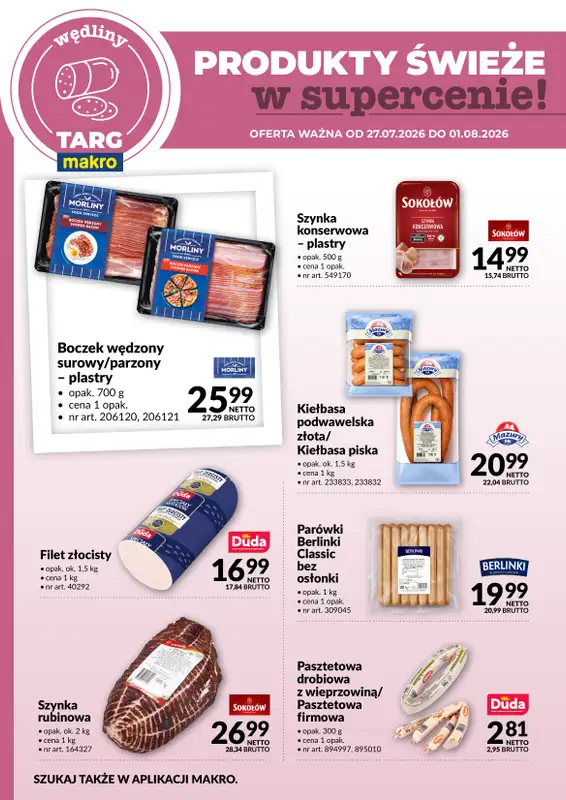 Makro - gazetka promocyjna Targ MAKRO - oferta świeża w super cenach! od poniedziałku 27.07 do soboty 01.08 - strona 3