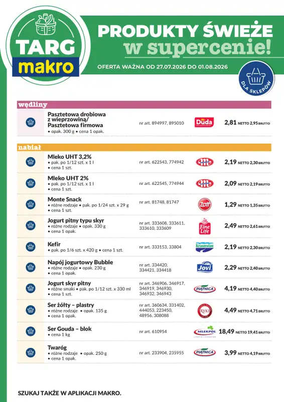 Makro - gazetka promocyjna Targ MAKRO - oferta świeża w super cenach! od poniedziałku 27.07 do soboty 01.08 - strona 7