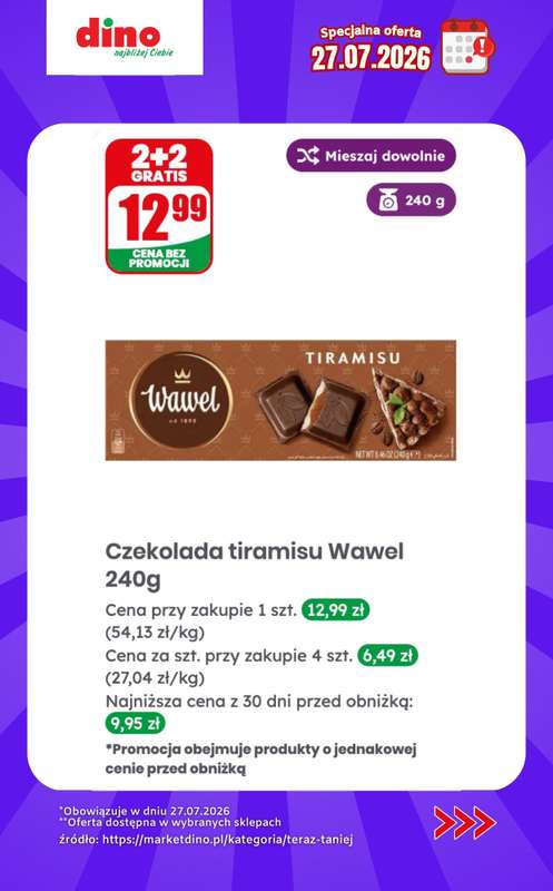 Dino - gazetka promocyjna Specjalna oferta na 27.07.2026 - promocje spoza gazetki od poniedziałku 27.07 do poniedziałku 27.07 - strona 4