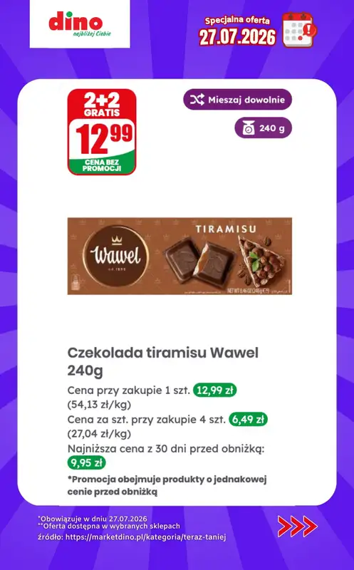 Dino - gazetka promocyjna Specjalna oferta na 27.07.2026 - promocje spoza gazetki od poniedziałku 27.07 do poniedziałku 27.07 - strona 4