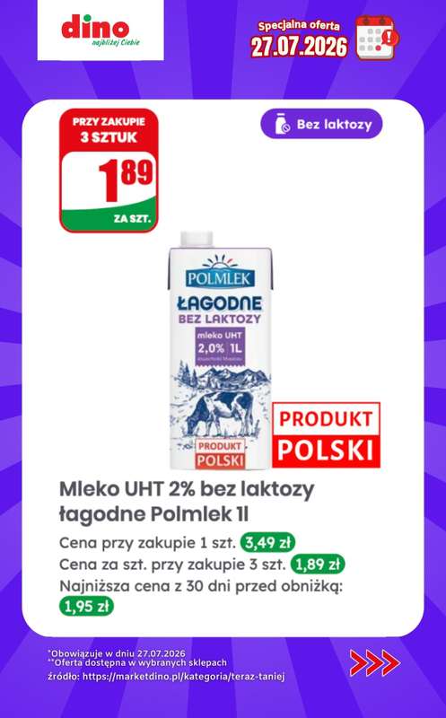 Dino - gazetka promocyjna Specjalna oferta na 27.07.2026 - promocje spoza gazetki od poniedziałku 27.07 do poniedziałku 27.07 - strona 3