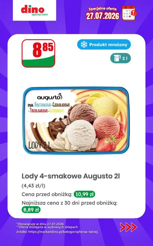 Dino - gazetka promocyjna Specjalna oferta na 27.07.2026 - promocje spoza gazetki od poniedziałku 27.07 do poniedziałku 27.07 - strona 9