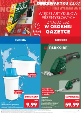 Kaufland - gazetka promocyjna Gazetka Tygodnia od czwartku 23.07 do środy 29.07 - strona 67
