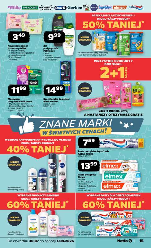 Netto - gazetka promocyjna Gazetka Spożywcza od czwartku 30.07 do soboty 01.08 - strona 15