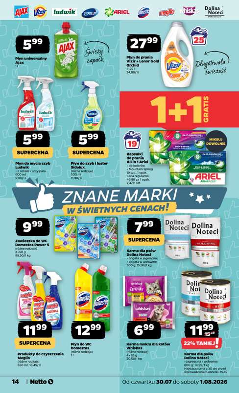 Netto - gazetka promocyjna Gazetka Spożywcza od czwartku 30.07 do soboty 01.08 - strona 14