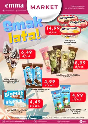 emma MARKET - gazetka promocyjna Smak lata od czwartku 30.07 do środy 05.08