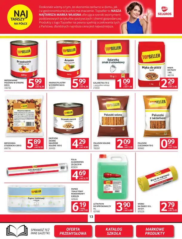 Selgros - gazetka promocyjna Oferta spożywcza od czwartku 30.07 do środy 12.08 - strona 13