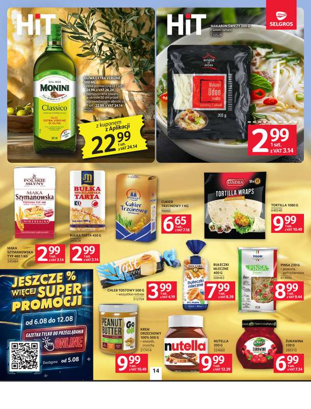 Selgros - gazetka promocyjna Oferta spożywcza od czwartku 30.07 do środy 12.08 - strona 14