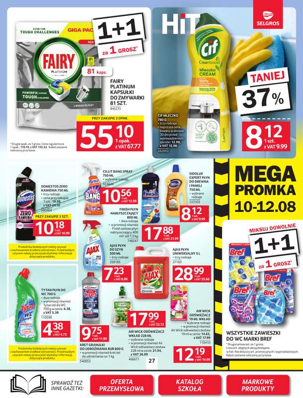 Selgros - gazetka promocyjna Oferta spożywcza od czwartku 30.07 do środy 12.08 - strona 27