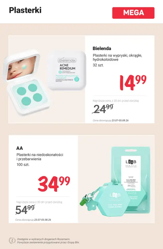 Rossmann - gazetka promocyjna MEGA promocje na pielęgnację! od poniedziałku 27.07 do środy 05.08 - strona 5