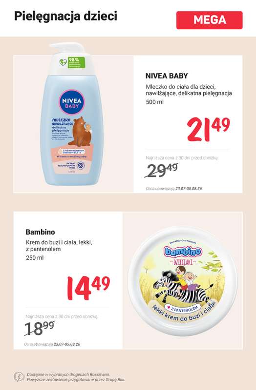 Rossmann - gazetka promocyjna MEGA promocje na pielęgnację! od poniedziałku 27.07 do środy 05.08 - strona 9
